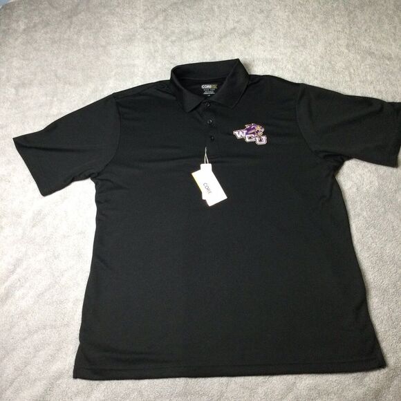 Core 365 Men L Blue Golf‎ Polo Western Carolina catamounts UV Moisture Wicking - Picture 1 of 8